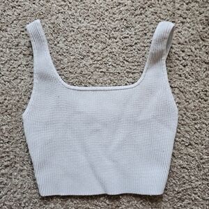 Babaton Sculpt Knit Squareneck Cropped Tank Size XS